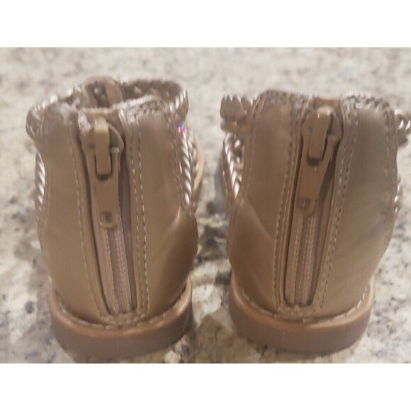 SEYCHELLES Little Girl Gold Shimmer Strappy Sandals Size‎ 7, Very Gently Used - Picture 4 of 9